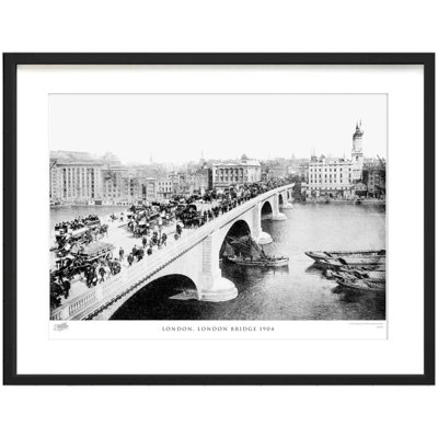 London, London Bridge 1904 1 Piece Single Picture Frame Wall Art
