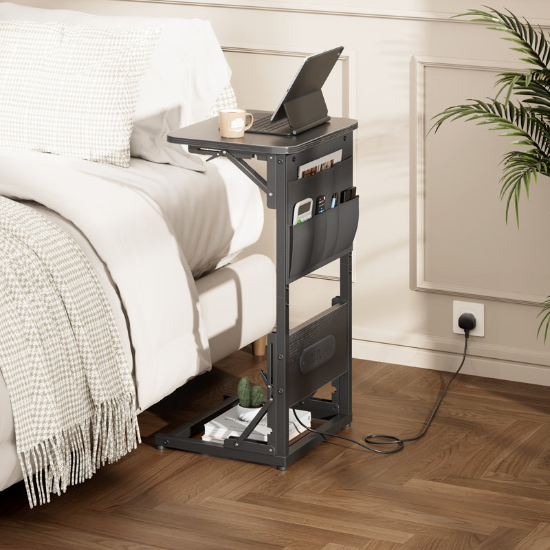 40cm W Bedside Table, Black
