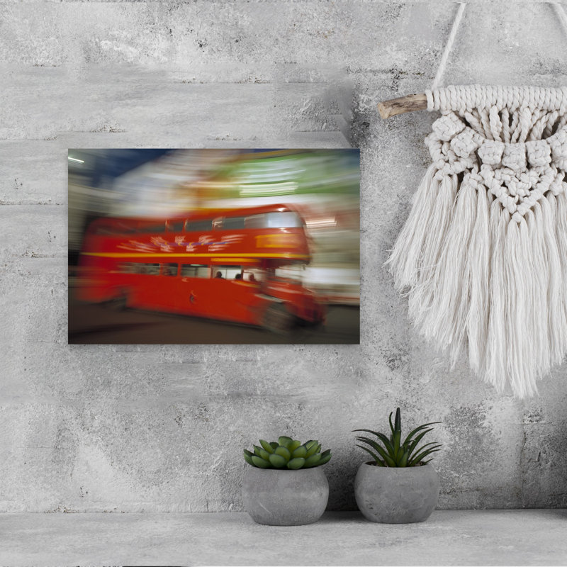 «Double Decker Bus London Abstract City Contemporary Art», H 12 po x l 18 po