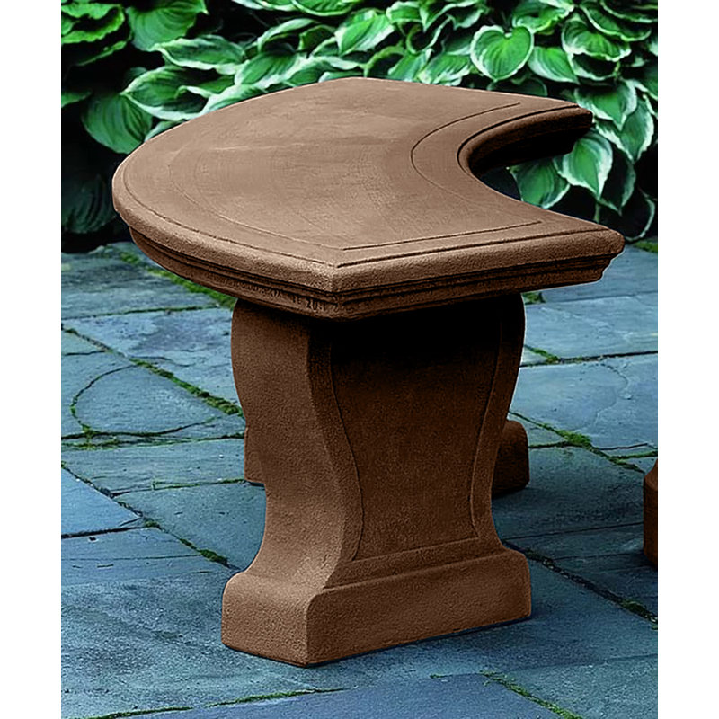 Banc de jardin en pierre Palladio, Pierre brune