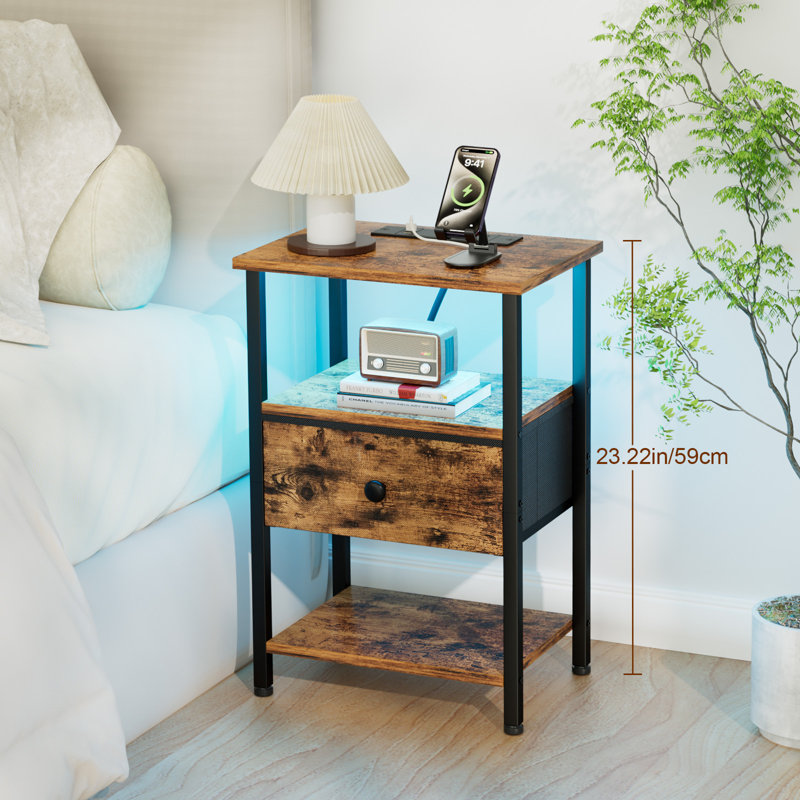 End Table, Rustic Brown