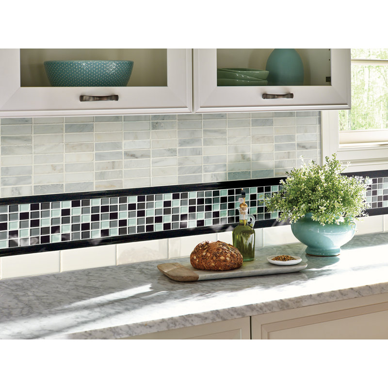 12" Black Polished Granite Bullnose Tile Trim