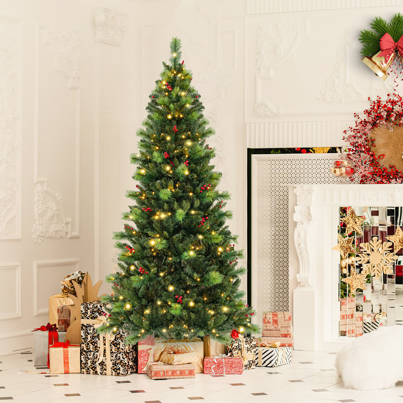 Lighted Christmas Tree, 6'