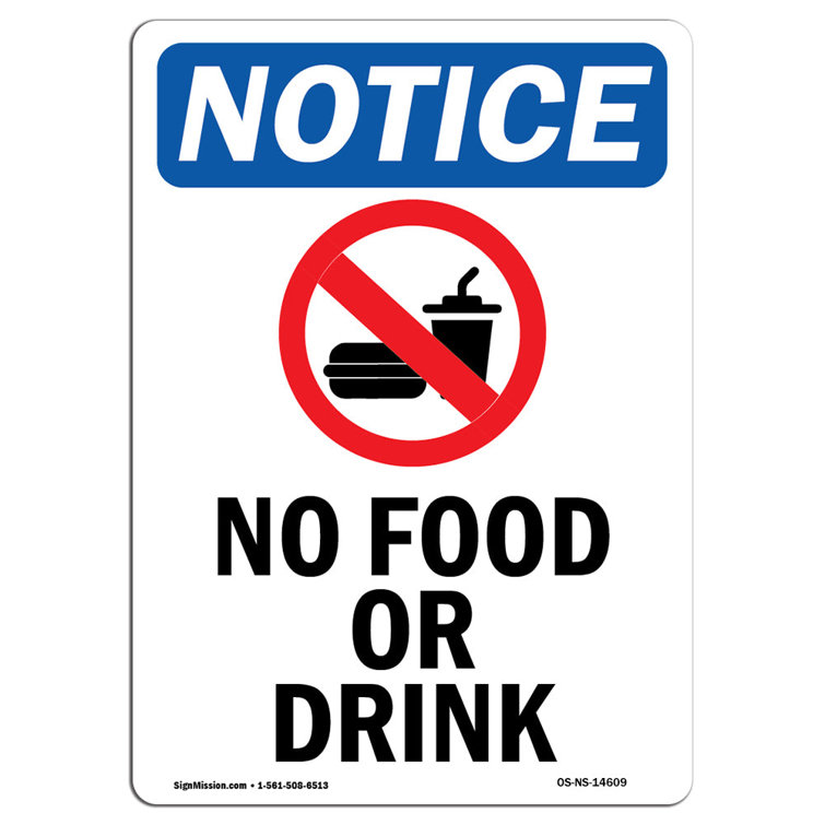 SignMission No Food or Drink Sign Wayfair