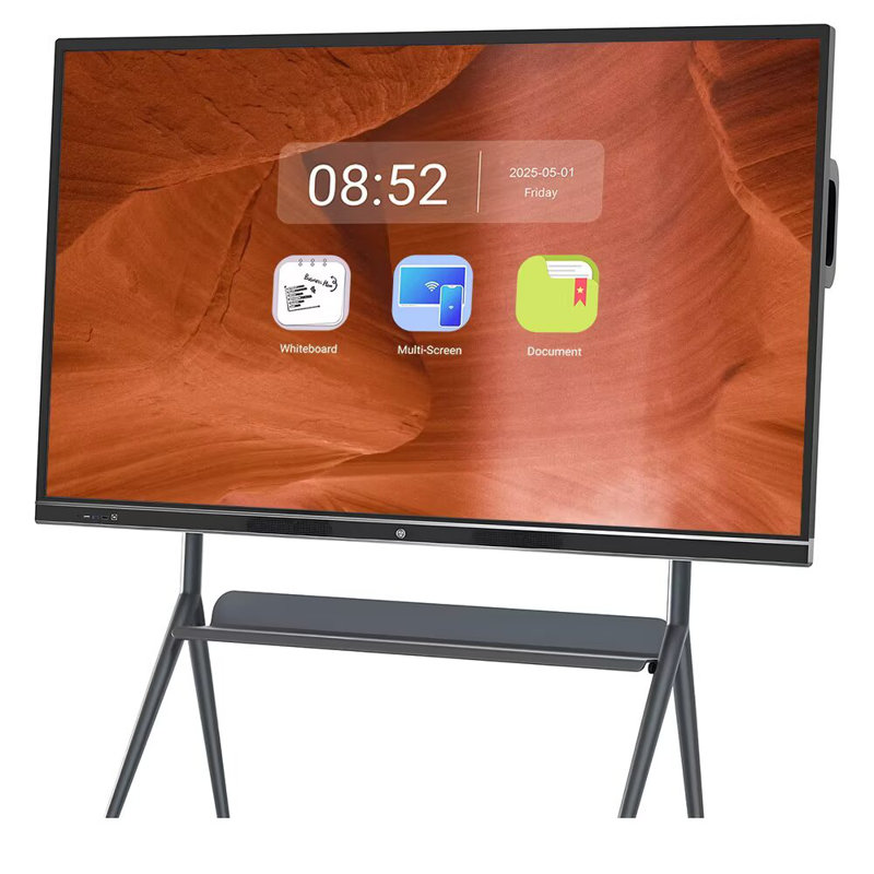JYXCN Smart Board 86" Pro 4K Touch Interactive Wireless Dual System 8-Mic Array & 20W Speakers for Classroom Office(Include Wall Mount)