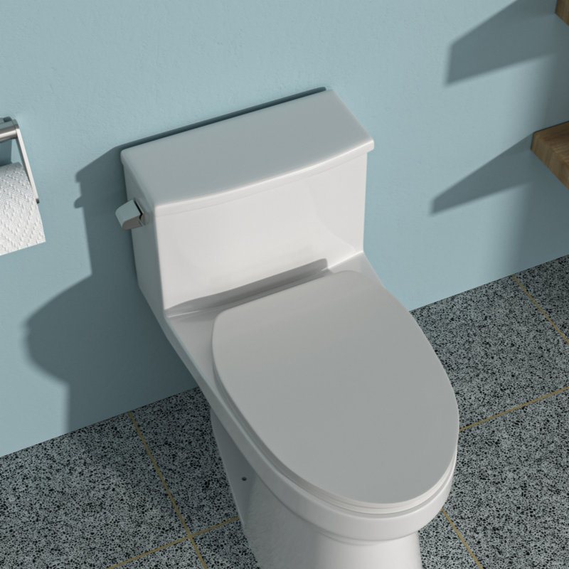 Toilette monobloc en céramique à une chasse avec siège cloisonné