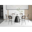 Abbigail Round Faux Marble Top Metal Base Dining Table