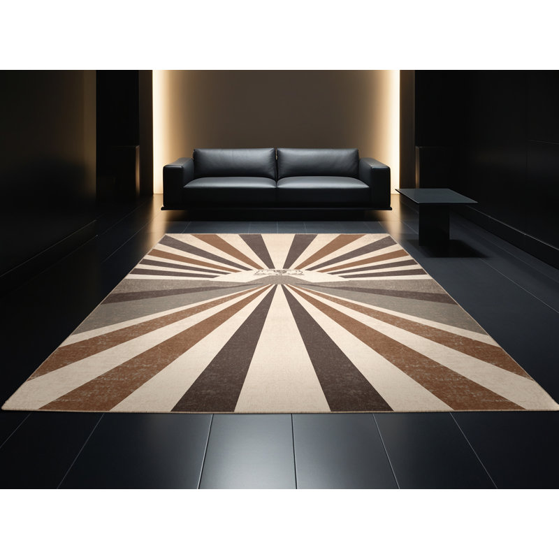 Tapis doux et moelleux éclectique Kamena, 8 x 10