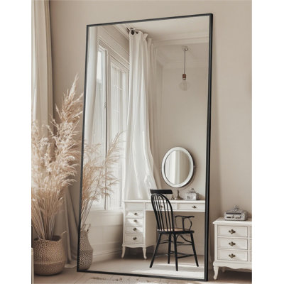 Floor Mirror, Full Length Mirror With Stand, 71x26 Inch Large Rectangular Body Mirror For Bedroom Decor, Living Room, Cloakroom, Black