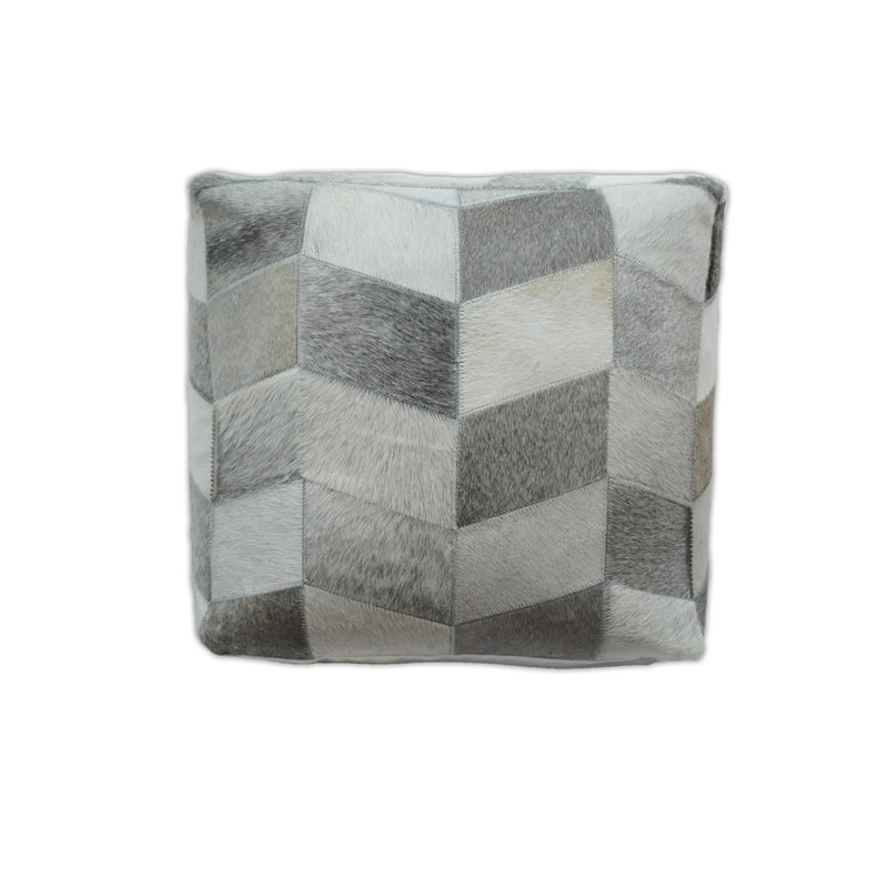 Pouf en cuir véritable Morenci