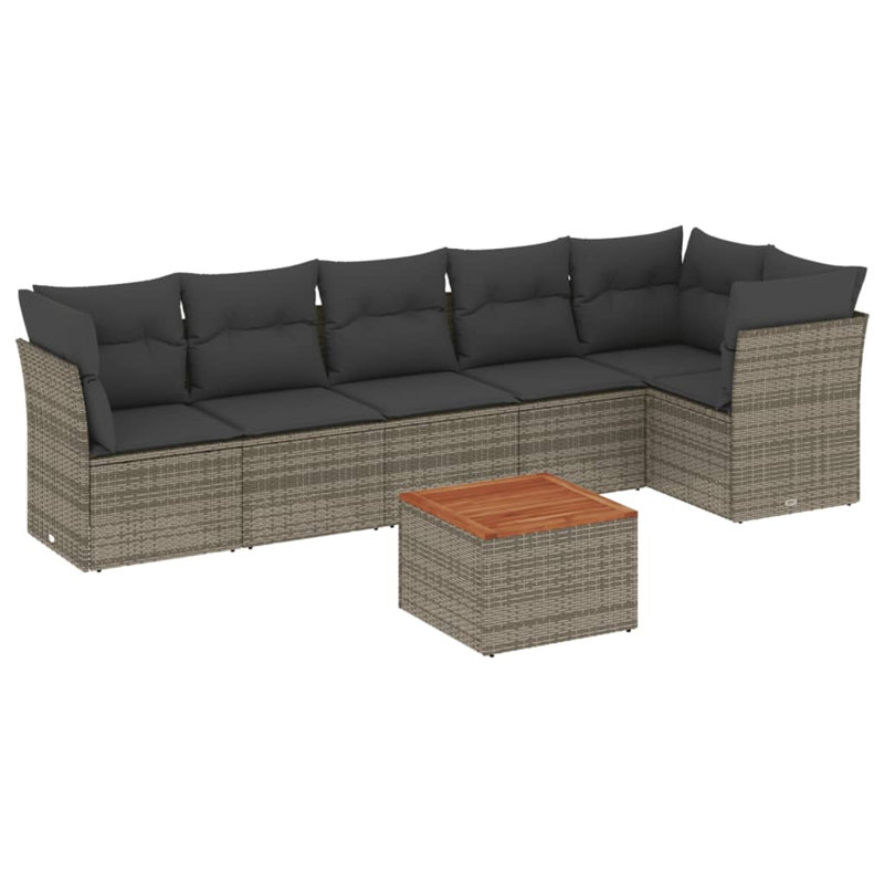 Ensemble de canapé de jardin Vidaxl gris