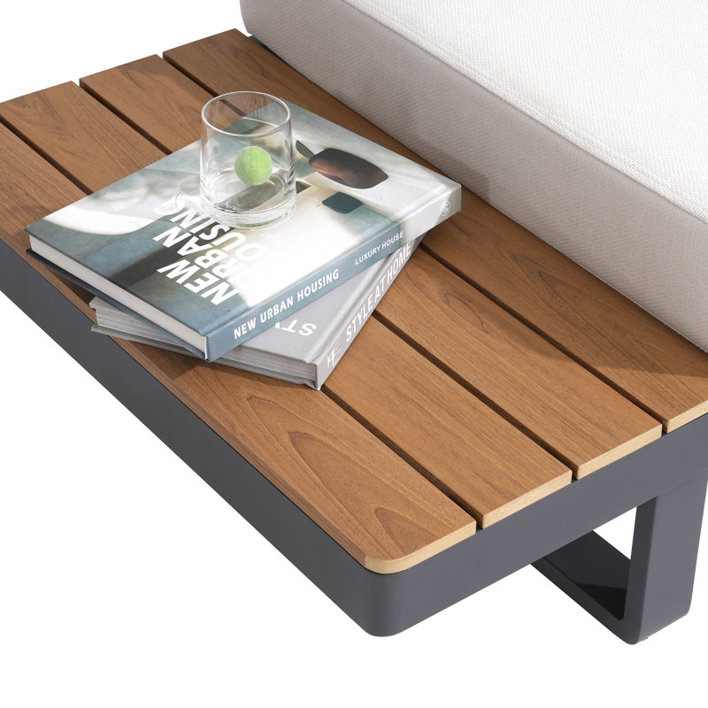 Canapé d'extérieur en aluminium avec table basse