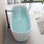 67''L x 31''W Freestanding Rectangle Soaking Acrylic Bathtub with Chrome Drain and Overflow