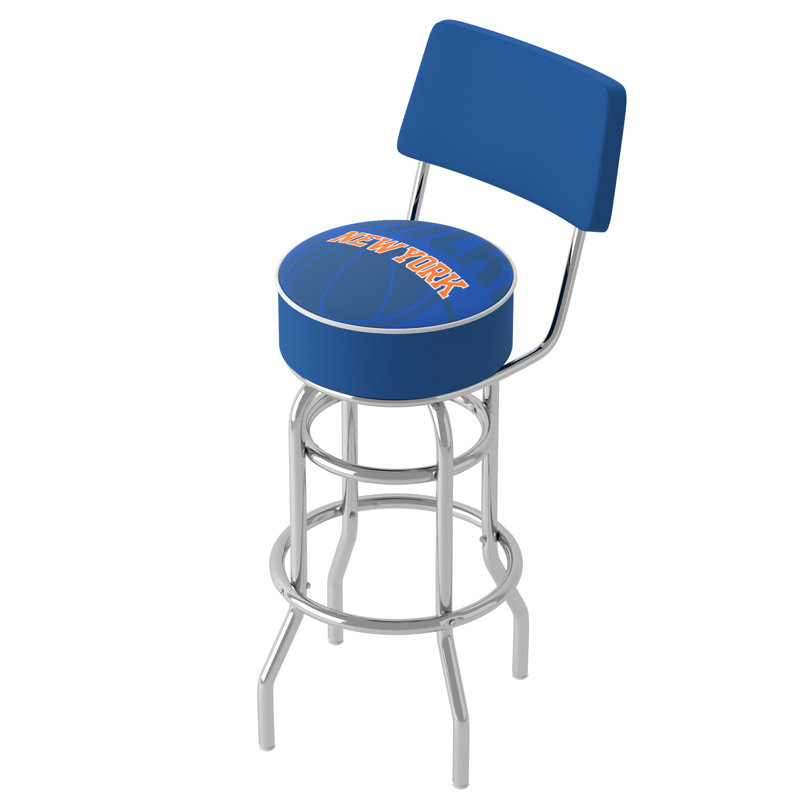 Swivel Upholstered Counter Stool with Steel Frame