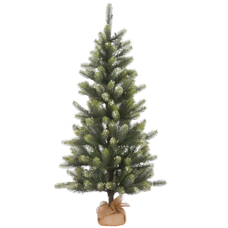 The Holiday Aisle® 4.5 ft. Trinity Spruce Tree with LED Lights