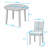 3-Piece Extendable Round Dining Set with 2 Upholstered Chairs, Space-Saving Kitchen Table Set with Drop Leaf