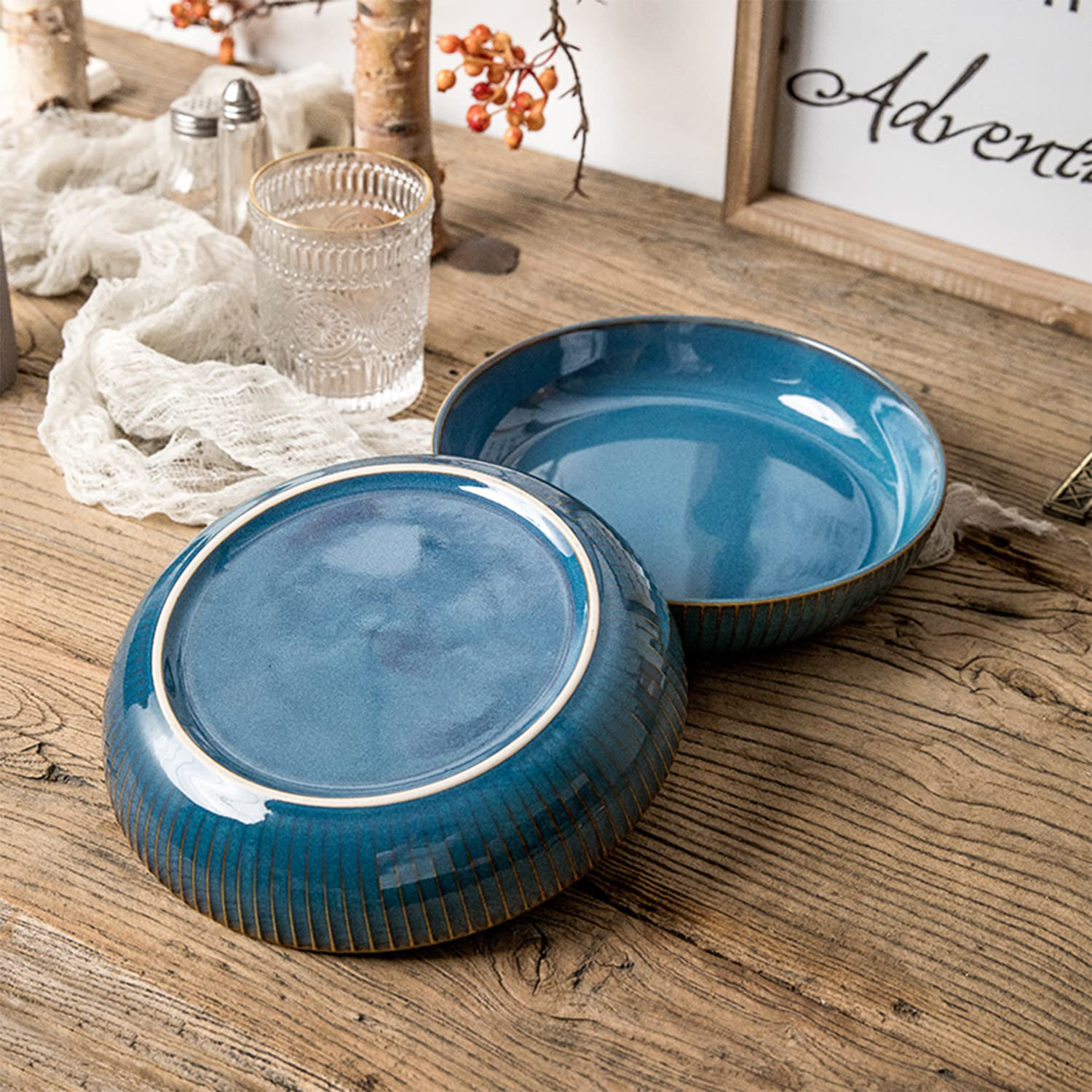 Hokku Designs Pcs Pasta Bowls 35 Ounces, Inch Porcelain