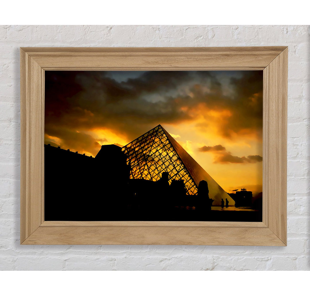 Paris Louvre Pyramide im ersten Licht - Druck