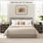 23.4"  Modern Nightstand with Charging Station and 2 Drawers, Bedside End Table for Bedroom Living Room-606802603