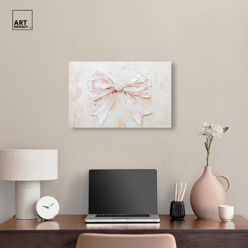 Relief Ribbons Canvas Fashion Wall Art, H 16 po x l 24 po, Toile tendue