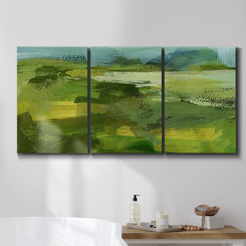 Meadow Trail I - Toile encadrée à pièces multiples, H 48 po x l 96 po x P 2 po