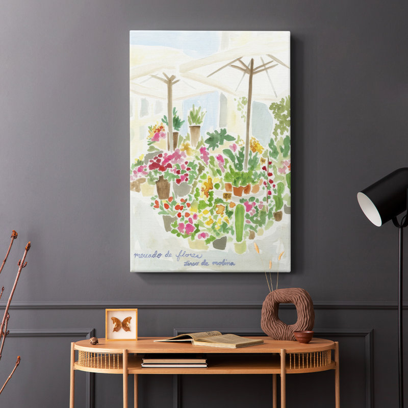 Tirso Flower Market I -Gallery Wraraped Cavas, H 36 po x l 24 po