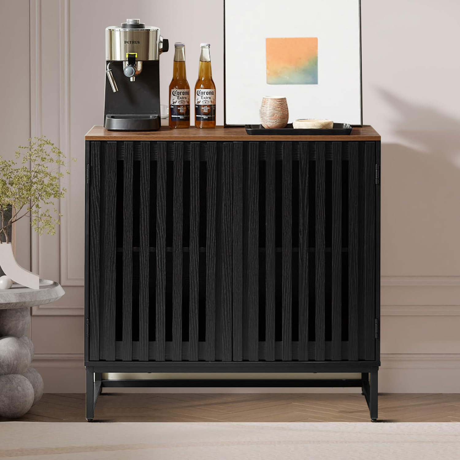 Ophelia & Co. Modern Farmhouse Storage Cabinet with Adjustable Shelf ...