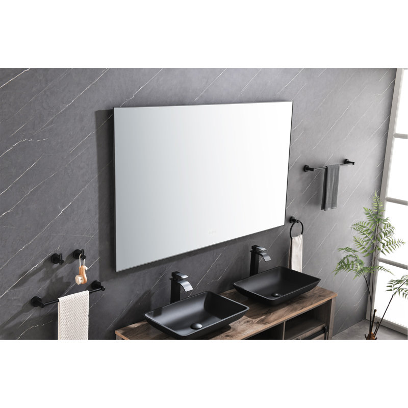 Miroir de salle de bain biseauté Sonoma, 27,6 po x 59,1 po, Or