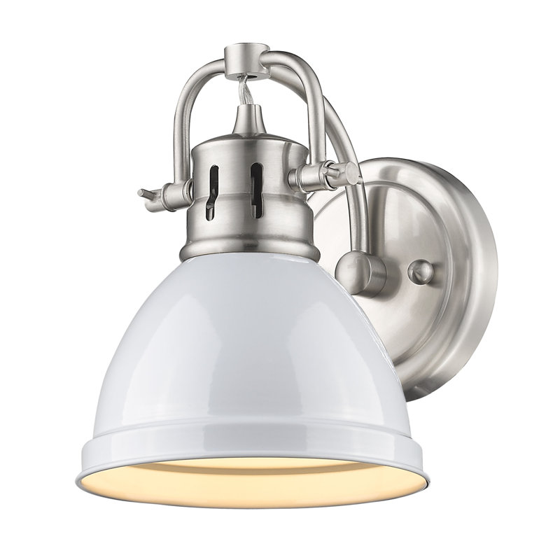 Dimmable Vanity Light, Pewter, White