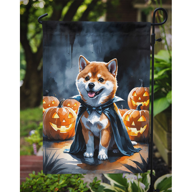 Drapeau de jardin chiot Halloween, Shiba Inu