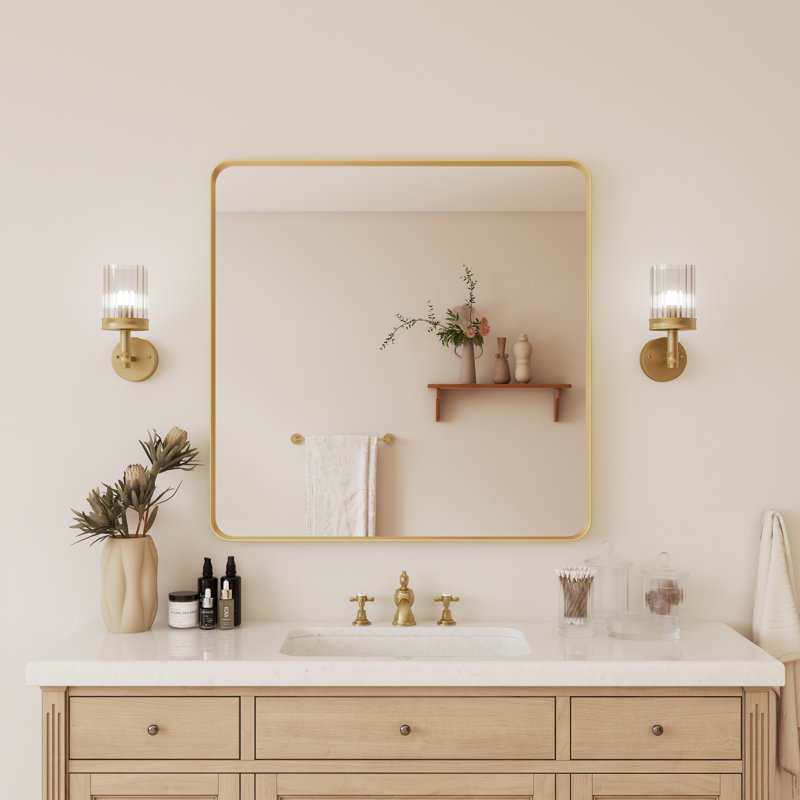 Miroir de salle de bain Golden, 36 po x 36 po, Carrée