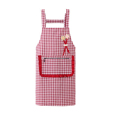 Household Kitchen Aprons Antis-work And Dirt-resistants Waterproof And Oil-proof Fashionable Unisex Style With Pockets In Four Colors