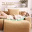 L-Shaped Teddy Fabric 2-Seat Boneless Sofa,No Assembly Required Curved Armrest,Streamlined Design Ergonomic Design,32D High Density Sponge For Living Rooms Rest Areas Bedroom,Green-137145618