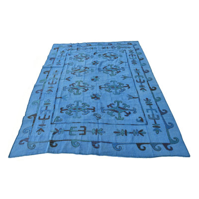 5x8 Poe Blue Rug