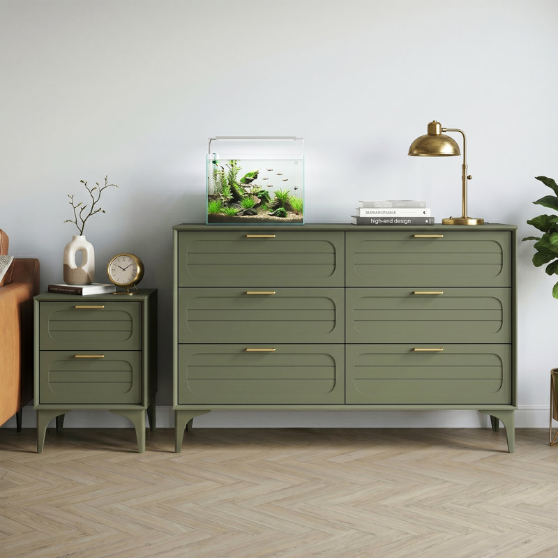 Harrington Serenity Storage Bedroom Set, Kale Green