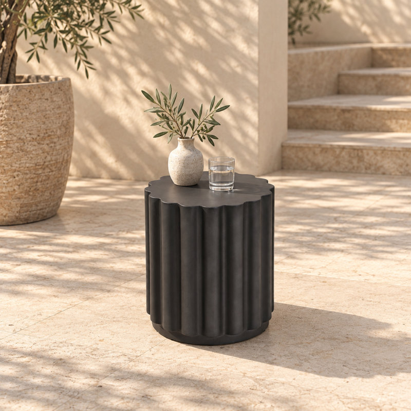 Concrete Round Outdoor Side Table