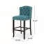 Ensemble de 2 tabourets de comptoir à oreilles capitonnés en tissu contemporains pour bars et cuisines-1916080019