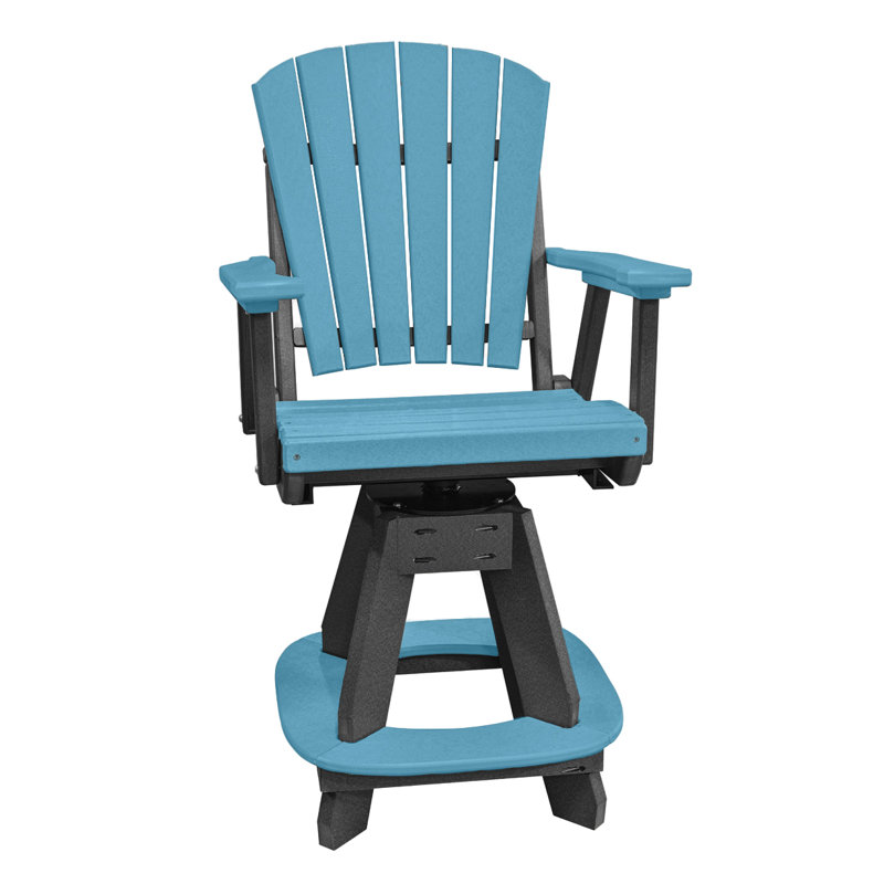 Aruba Blue and Black Recycled Poly Resin Square Outdoor Dining Table