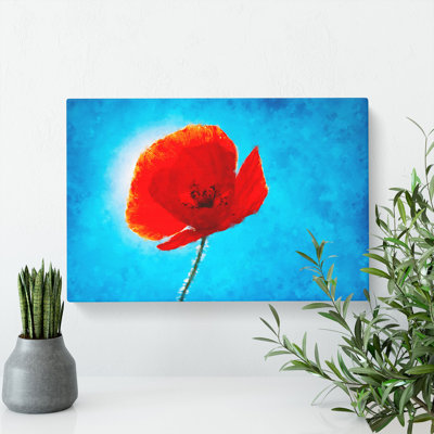 Red Poppy Flower Vol.1 - Wrapped Canvas