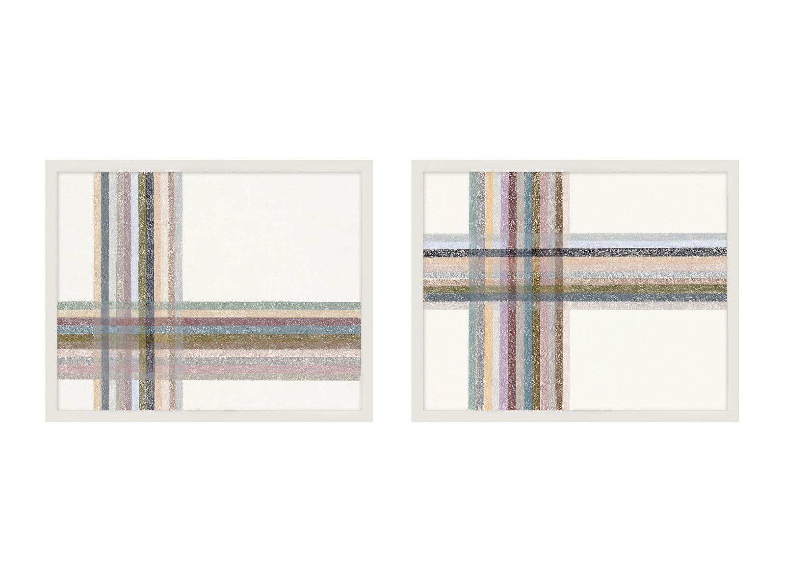 Lagos "Intersections Horizontal" Print, 30" W x 24" H, White Framed