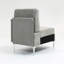 Module de siège modulaire sans accoudoirs pour canapé modulaire, canapé modulaire en velours côtelé, fauteuil d'appoint modulaire sans accoudoirs avec coussin de dossier, gris