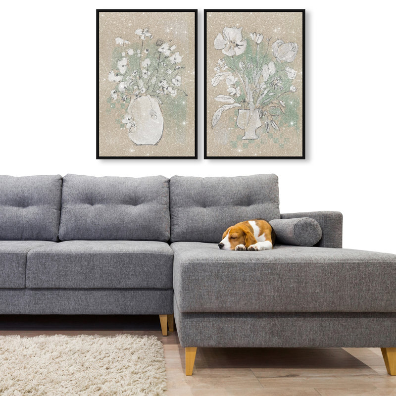 Spring Energy Set Set by Oliver Gal, Black Floater Frame, 17"H x 25"W