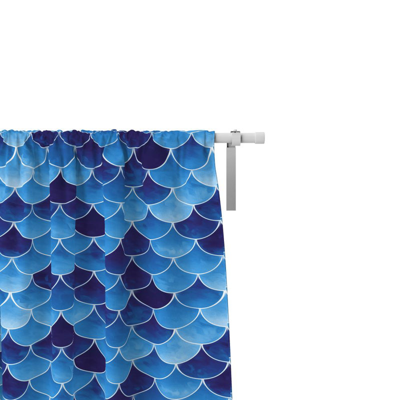 Rideaux de fenêtre bleu sirène, L 40 po x L 82 po