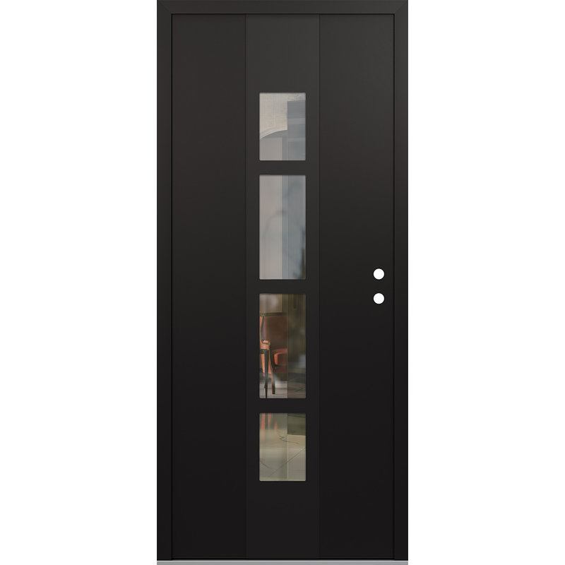 Porte d'entrée pré-montée Diamond A10, Gauche, Noir / noir / transparent