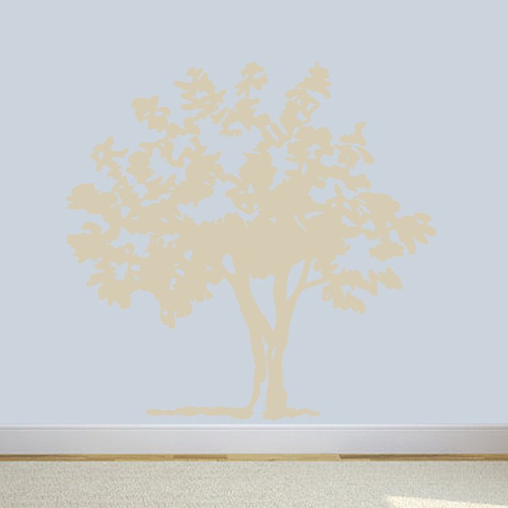 Plants & Flowers Non-Wall Damaging Wall Decal, Beige