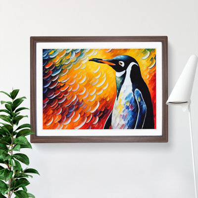 XH1022-6876X Penguin Painting Vol.2 Abstract - Single Picture Frame Print
