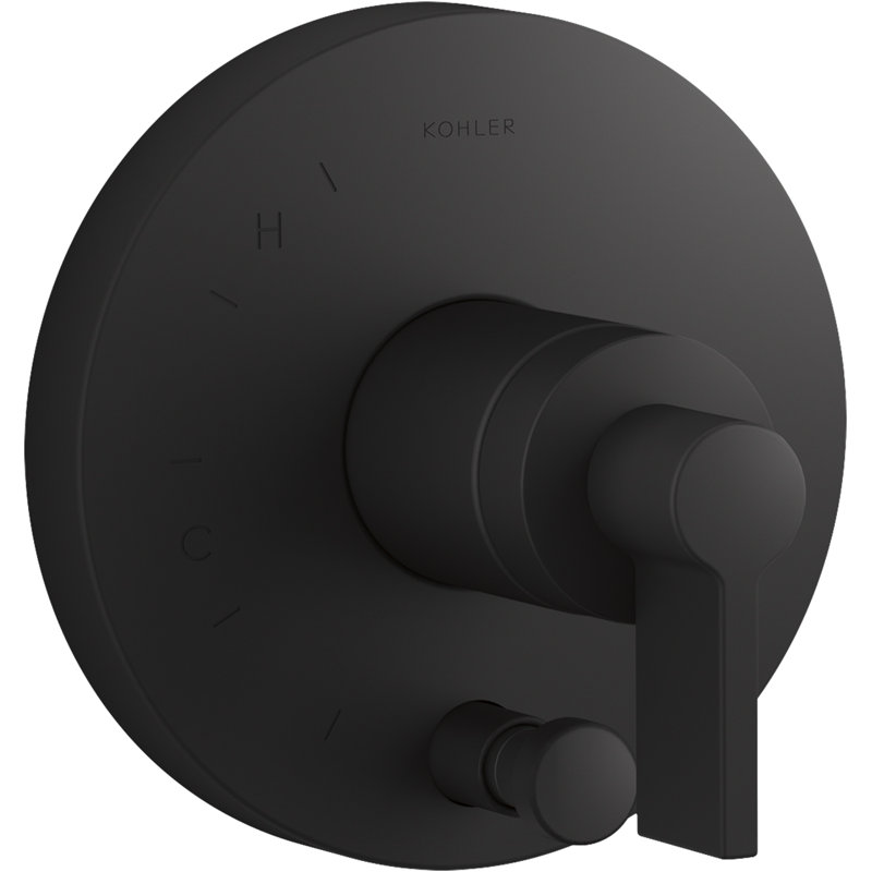 Components™ Rite-Temp® Shower Valve Trim with Diverter and Lever Handle, Matte Black