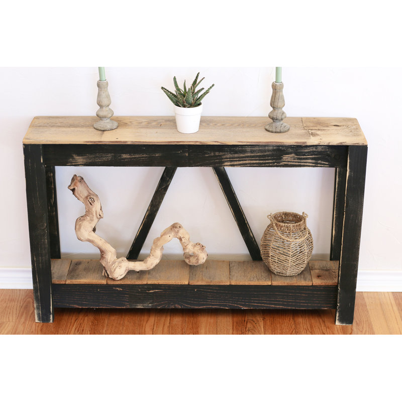 Console en bois massif de 46 po Tafari