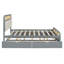 Grand lit plateforme en bois avec lit gigogne et 2 tiroirs-304094667