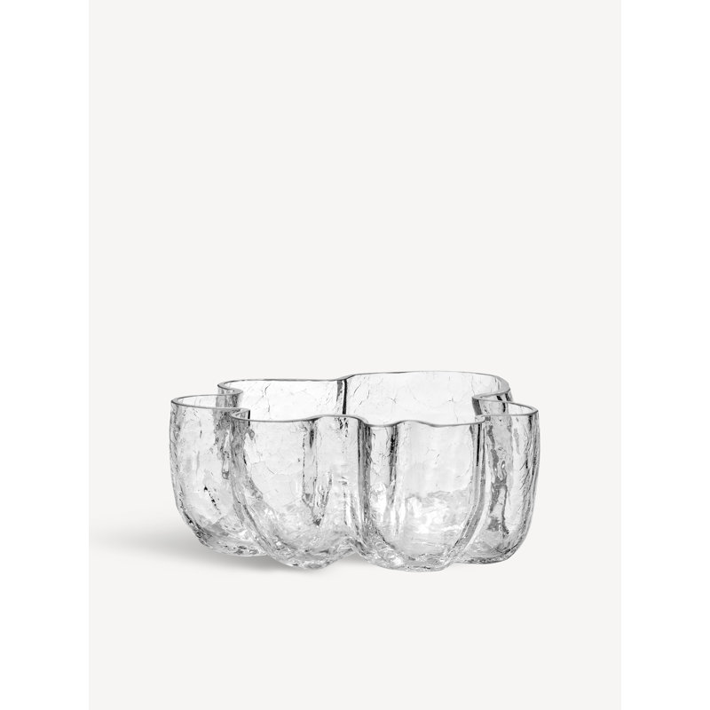 Crackle Handmade Glass Table Vase